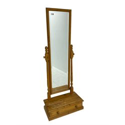 Solid pine cheval dressing mirror with d