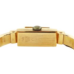 Primus ladies 18ct rose gold manual wind hidden wristwatch, on integral 18ct rose gold hinged torque bangle