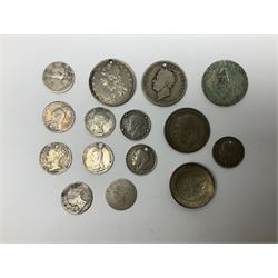 Great British and World coins, including halfcrowns, shillings, other pre-decimal coinage, The Royal Mint Great Britain and Northern Ireland 1972 coin set, commemorative crowns, various Irish coins etc