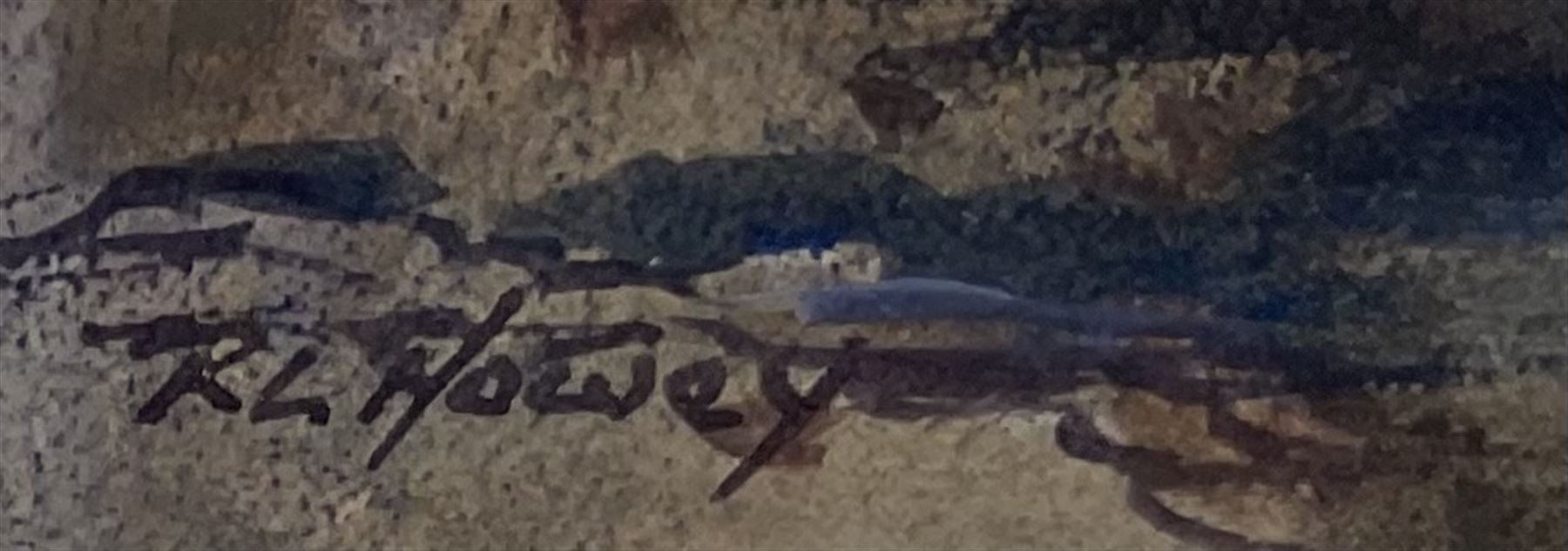 Robert Leslie Howey (British 1900-1981): Fishing Boats at Low Tide, watercolour heightened in white signed 22cm x 27.5cm