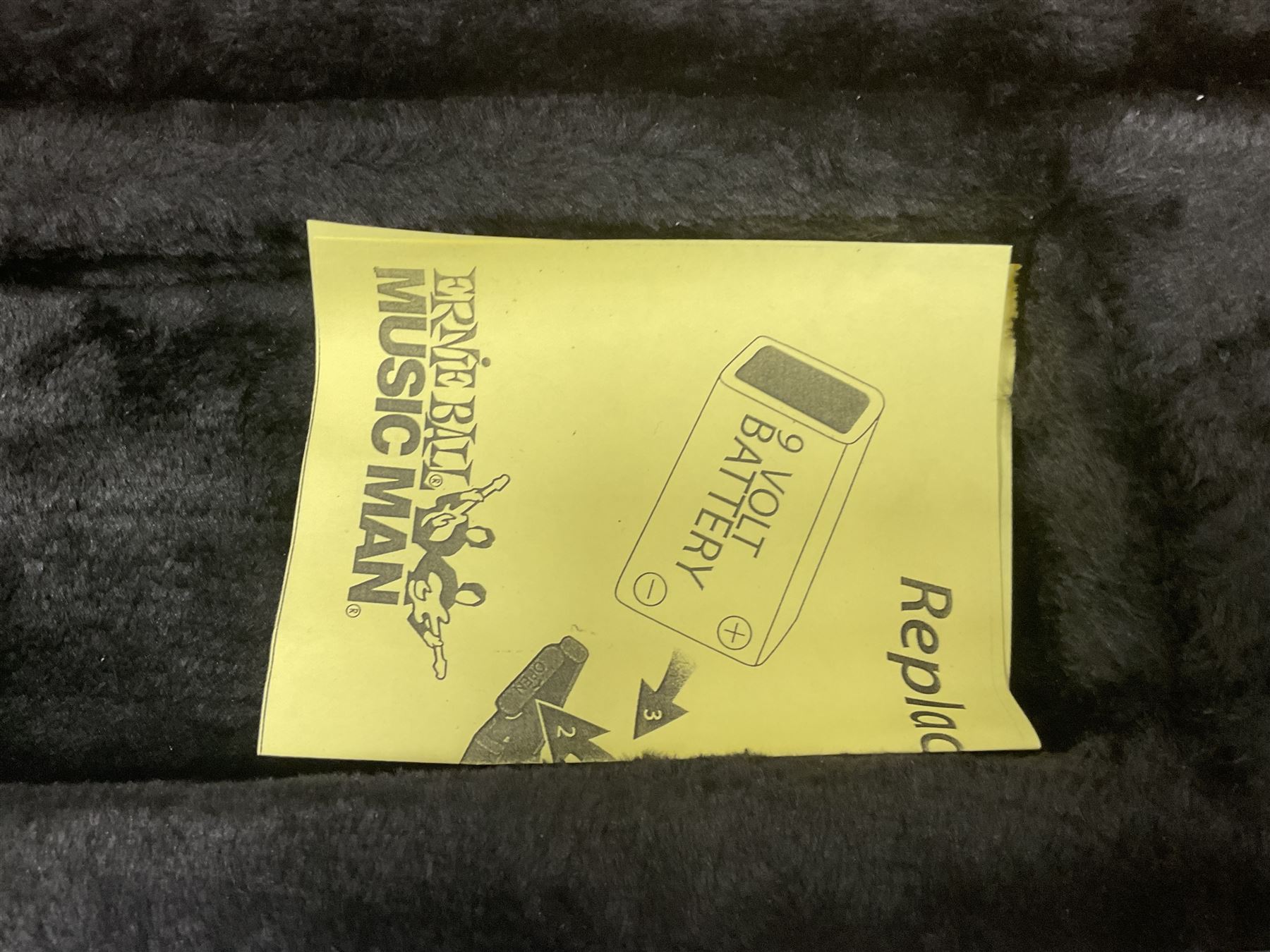 Ernie Ball Music Man Sting Ray 4 string bass guitar, in natural finish with roasted maple neck and tortoiseshell effect scratch guard, serial no 87485, in black Music Man hard case, guitar L114cm