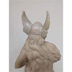 Amilcare Santini (Italian 1910-1975): Viking sculpture in resin, signed