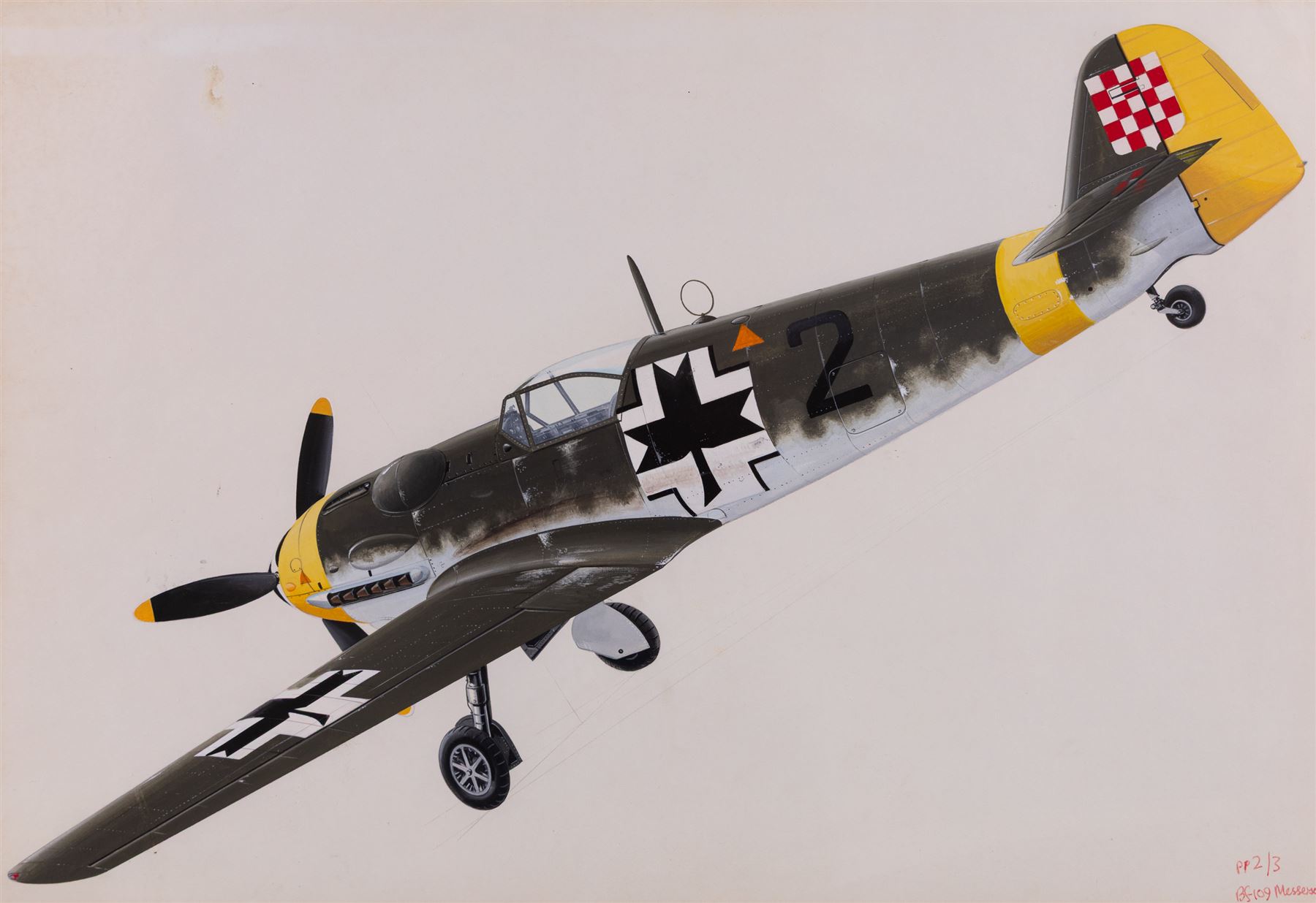John Batchelor (British 1936-2019): Aircraft Studies, set of eleven gouaches variously signed and inscribed, max 35cm x 52cm (11)