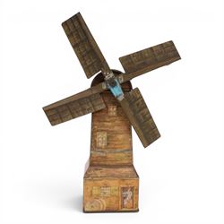 Huntley & Palmers biscuit tin, in the form of  a Windmill, circa 1924, H33cm