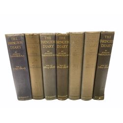 Seven volumes of Joseph Farington: The Farington Diary, 1973-1814, together with Illustrated London News, volume XLIX, July-December 1866 