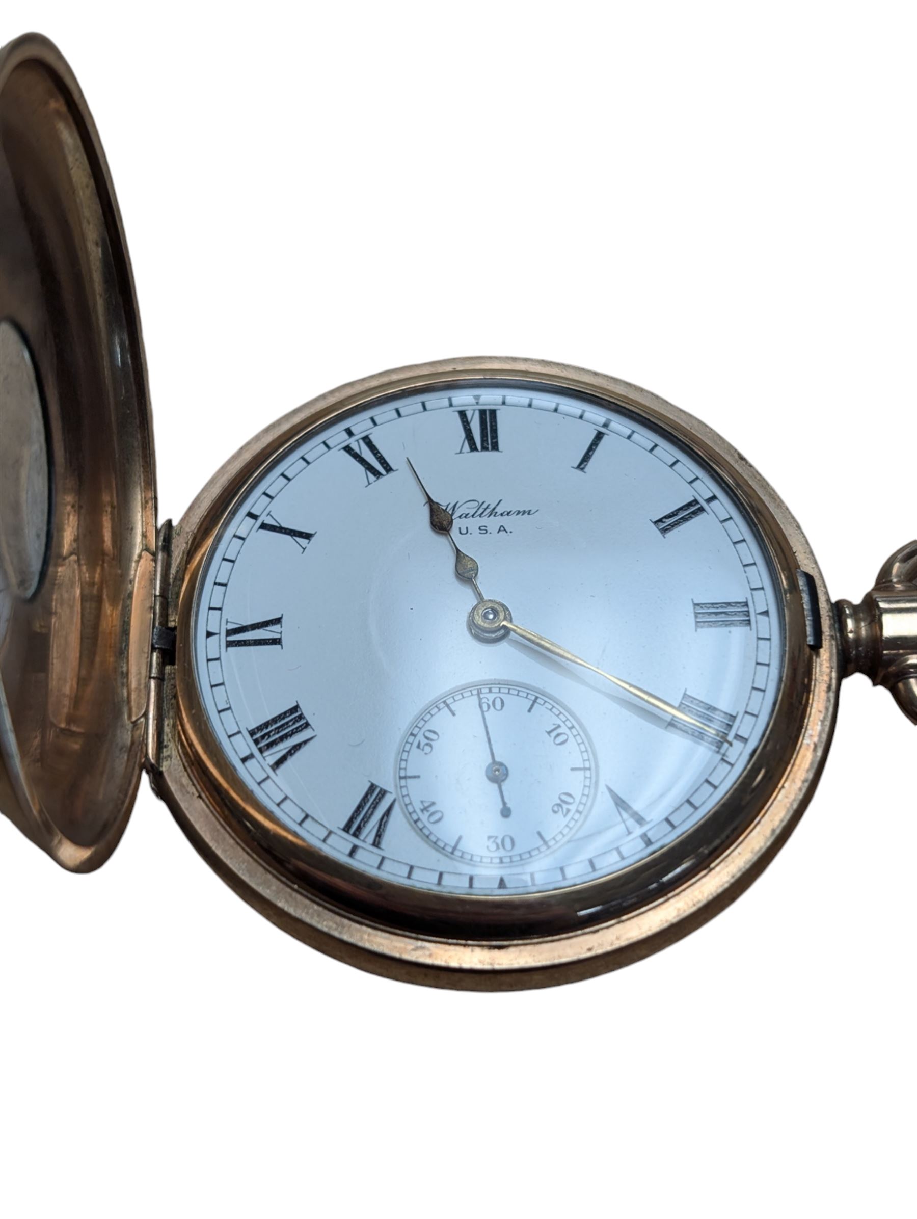 waltham half hunter pocket watch value
