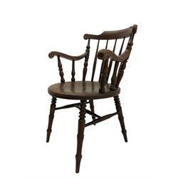 Late 19th century stained beech ‘Penny’ chair with 