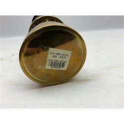 Copper and brass miners lamp by British Coal Company Wales UK for Aberaman Colliery Serial No. 232722, H22cm excl handle