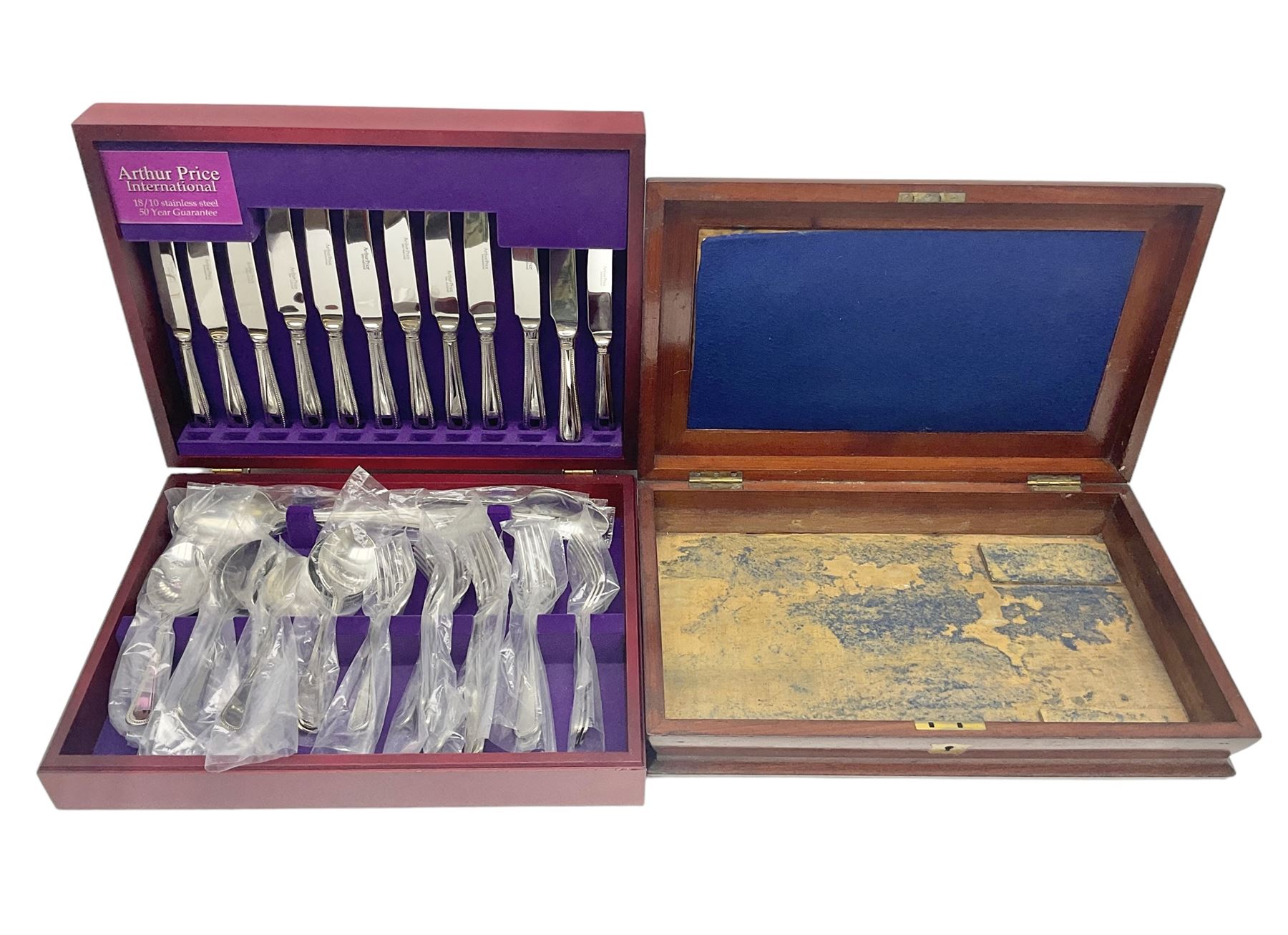 Arthur Price canteen of 18/10 stainless cutlery, together with another box