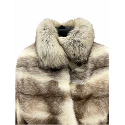 Mid length Mink and Fox fur ladies jacket by Pelliccerie Daria Silvi Marina approx size 14-16, with original tag.  