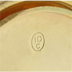 Early 20th century 10ct gold full hunter keyless 'Royal' lever pocket watch by American Watch Company, Waltham, No. 10097407, white enamel dial with Roman numerals and subsidiary seconds dial, case stamped 10c
