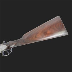 Giovanelli-engraved 12 bore double trigger side plate boxlock ejector, side by side double barrel shotgun with 69cm (27
