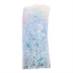 Art glass sculpture by Patrick Stern, crystallised sea theme body with rectangular & shell...