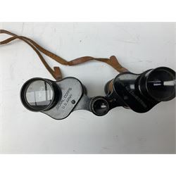 Pair of Bausch & Lomb U.S.A. 30mm binoculars and a pair of WWII period Bino Prism No.5 MKV 7X binoculars dated 1944 (2)