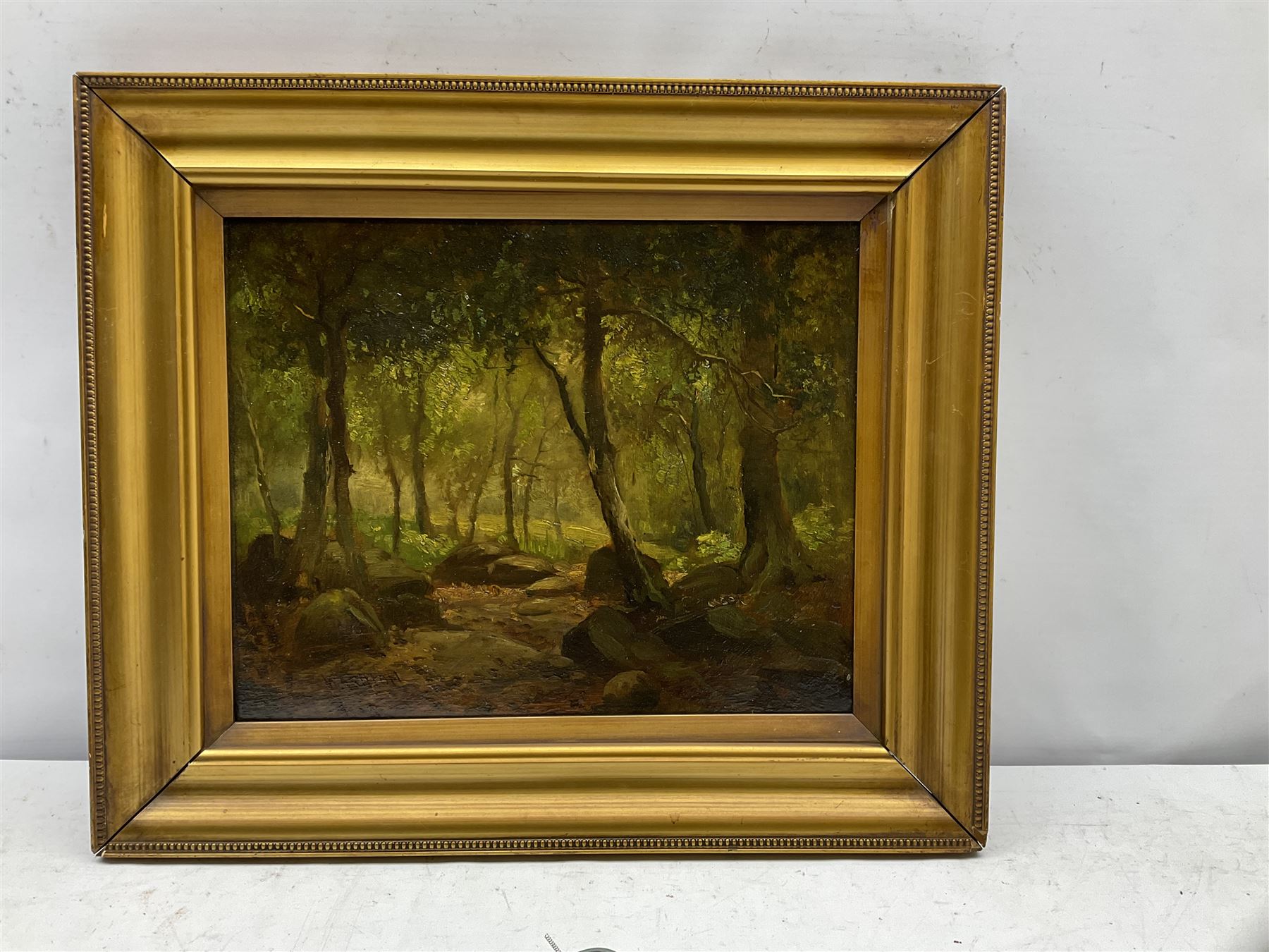 William Ashton (British 1853-1927): Forest Scene, oil on panel signed 27cm x 34cm