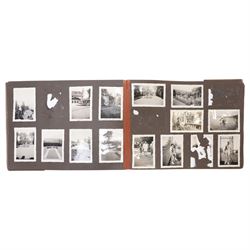 Switzerland May 1940- June 1941 - Photograph album of Society figures including Arthur Gore, 8th Earl of Arran, attache at the British Legion in Bern, members of the Goldschmidt family, view of the villa Rothschild, Joseph Luns, 5th Secretary General of NATO, general views of Switzerland etc, one hundred and ninety seven in total, various sizes