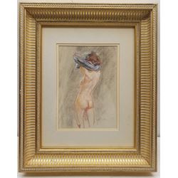 Neil Forster (British 1942-2016): Female Nude, pastel signed 25cm x 18cm