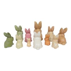Collection of Sylvac and similar Rabbits, including model numbers 1065, 1026 etc, largest H24cm