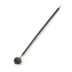 John Bull of Bedford-early 19th century provincial oak cased 30-hour longcase clock c 1830, with a swan necked pediment and brass patera, square hood door with detached reeded pilasters with brass capitals,
trunk with a long door with a shaped top on a square plinth with a shaped base, painted dial with floral spandrels, makers name, steel hands, Roman numerals and minute track, dial pined to a rope driven countwheel striking movement, striking the hours on a bell. With pendulum.
John Bull (1802-1870) was the founding father of a prodigious family of Bedfordshire clockmakers working in Bedford from the early 19th century until the mid 20th century. 