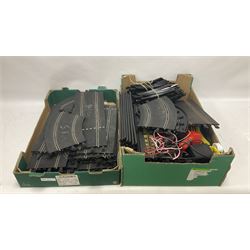 Scalextric - large collection of cars, track accessories and figures, in four boxes 