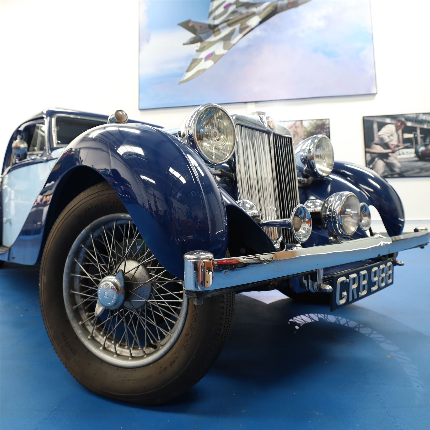 1939 MG SA Saloon

Registration: GRB 988
Chassis number: SA2983
Engine number: QPHG3242 (original engine)
Engine: 2,322cc six-cylinder petrol
Transmission: Manual
Odometer reading: 71,873 miles
Seating: Five
Colour: Two-tone blue
Former keepers: 6/7 recorded
V5C: Present
Keys: One

A 1939 MG SA Saloon, finished in an attractive two-tone blue colour scheme and retaining its original UK registration, GRB 988.

Introduced in 1936, the MG SA was the marque's prestigious sporting saloon, combining elegant coachwork with refined six-cylinder performance and luxurious accommodation. This example retains its original 2,322cc engine, numbered QPHG3242, and displays 71,873 miles on the odometer, although this mileage has not been independently verified.

The car is understood to have undergone an extensive rebuild and restoration between 2010 and 2015 and is today presented in showroom condition throughout. The coachwork has an excellent finish, complemented by outstanding chrome brightwork, wire wheels, a rear-mounted spare wheel, folding rear luggage rack and a desirable folding canvas sunroof. The engine bay is immaculately detailed, while the underside, chassis and suspension all reflect the high standard of restoration undertaken. A stainless-steel exhaust system has also been fitted.

The luxurious cabin features beautifully finished inlaid wood veneer, leather seating and period instrumentation, all presenting to an exceptionally high standard.

A particularly appealing aspect of this MG SA is its documented participation in the 1952 Daily Express National Motor Rally. Accompanying the vehicle are the original official rally programme together with period photographs showing the car competing in the event displaying entrant number 36. The programme lists entrant No. 36 in Class D.2 as an MG 2322cc, providing excellent documented provenance linking this car to one of Britain's best-known post-war motoring events, held between 12th and 15th November 1952.

Combining documented provenance with exceptional cosmetic presentation, this MG SA represents a rare opportunity to acquire one of MG's flagship pre-war sporting saloons.

At the time of cataloguing the vehicle started and ran well.

Features

• Original 2,322cc six-cylinder engine
• Manual transmission
• Original UK registration
• Two-tone blue coachwork
• Folding canvas sunroof
• Leather interior
• Inlaid wood veneer dashboard and trim
• Wire wheels
• Rear-mounted spare wheel
• Folding rear luggage rack
• Twin carburettors
• Stainless-steel exhaust system
• Extensive rebuild and restoration completed between 2010 and 2015

History and Documentation

• Approximately six to seven former keepers recorded
• Original engine (No. QPHG3242)
• Chassis No. SA2983
• Original UK registration
• Extensive rebuild and restoration completed between 2010 and 2015
• Original 1952 Daily Express National Motor Rally programme
• Period photographs showing the vehicle competing as Entrant No. 36
• V5C registration document not present
• One key

Condition

Presented in exceptional showroom condition, this MG SA has clearly benefited from a high-quality restoration completed to an impressive standard. The paintwork, chrome, interior, engine compartment and underside are all exceptionally well presented, reflecting the considerable work undertaken.

The vehicle started and ran well at the time of cataloguing. It has not been subjected to a full mechanical inspection by the auctioneers, and prospective purchasers should satisfy themselves as to the vehicle's condition, originality, mileage, specification and roadworthiness prior to bidding.

This vehicle forms part of the Estate of the late John Sills and is offered for sale by the Executors, providing a genuine reason for sale.