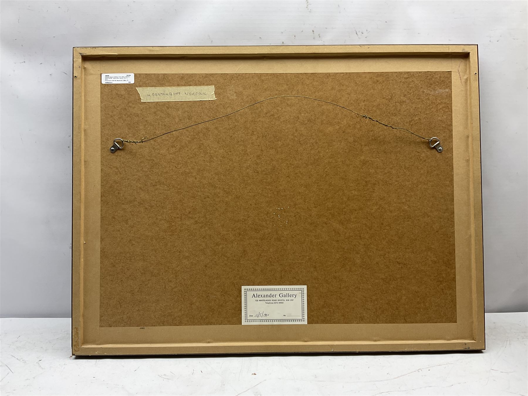 Edward Wesson (British 1910-1983): 'Morston Quay Norfolk', watercolour signed 32cm x 49cm 
Provenance: with the Alexander Gallery, Bristol, label verso dated 13/5/1982