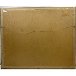 David James Carr (Northern British 1944-2009): Continental Bridge and Temple, watercolour and oil pastel on paper signed 54cm x 75.5cm 