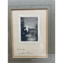 Frank Henry Mason (Staithes Group 1875-1965): Yorkshire Views - including 'Whitehall - Whitby', set of three etchings each bearing inscription, max 7cm x 10cm (3)
