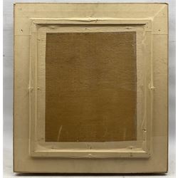 Henry Marvell Carr (British 1894-1970): Still Life of Flowers in Blue and White Vase, oil on canvas signed and dated '46, 39.5cm x 34.5cm 