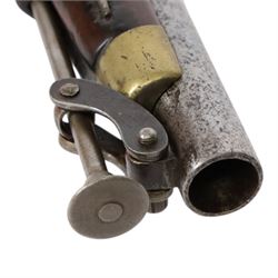 19th century Tower percussion pistol, with lock stamped 'Tower' and with crown over 'GR' c...