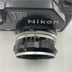 Nikon F Photomic camera body, serial no. 6543350, circa 1964, with 'Nikon NIKKOR-H Auto 1:2 f=50mm' lens, serial no. 1002112