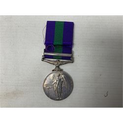 George VI General Service Medal with Malaya clasp awarded to 21126578 Fus. J. Kelly R. Innisks.; with ribbon