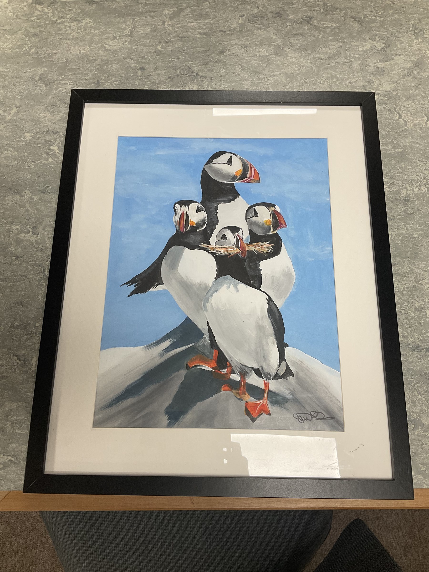 Collection of pictures, to include Victoria Woodward (British Contemporary): Female Portraits, three coloured pencil and watercolour respectively signed; English School (21st Century): Whimsical Animals, four acrylic on canvas board signed, and photographic print of an Eagle, max 50cm x 40cm (8)