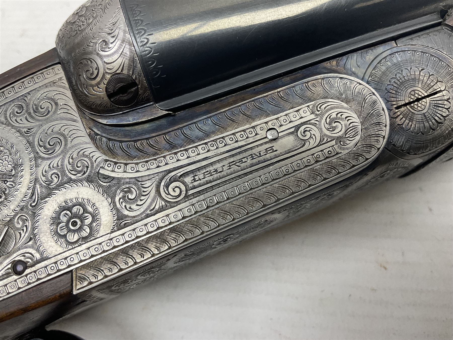 SHOTGUN CERTIFICATE REQUIRED - Spanish Laurona 12-bore double barrel side-by-side sidelock ejector sporting gun with 70cm (27.5