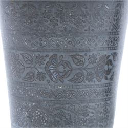 Pair of vases, of Hexagon form with chilong handles, together with tripod censer, and two further pots 