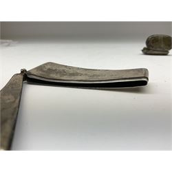 Early 20th century silver card case, of plain rectangular form, hallmarked Birmingham 1912, together with an Edwardian silver sovereign case, approximate weight 64.3 grams