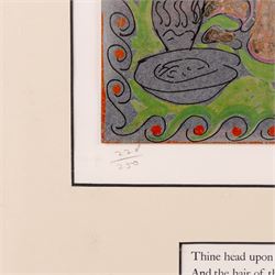 Edward Harris Wolfe (South African 1897-1982): 'Song of Songs', set of twelve limited edition lithographs on silvered paper each signed and numbered 228/250 in pencil, 36cm x 26cm, in matching frames (12)