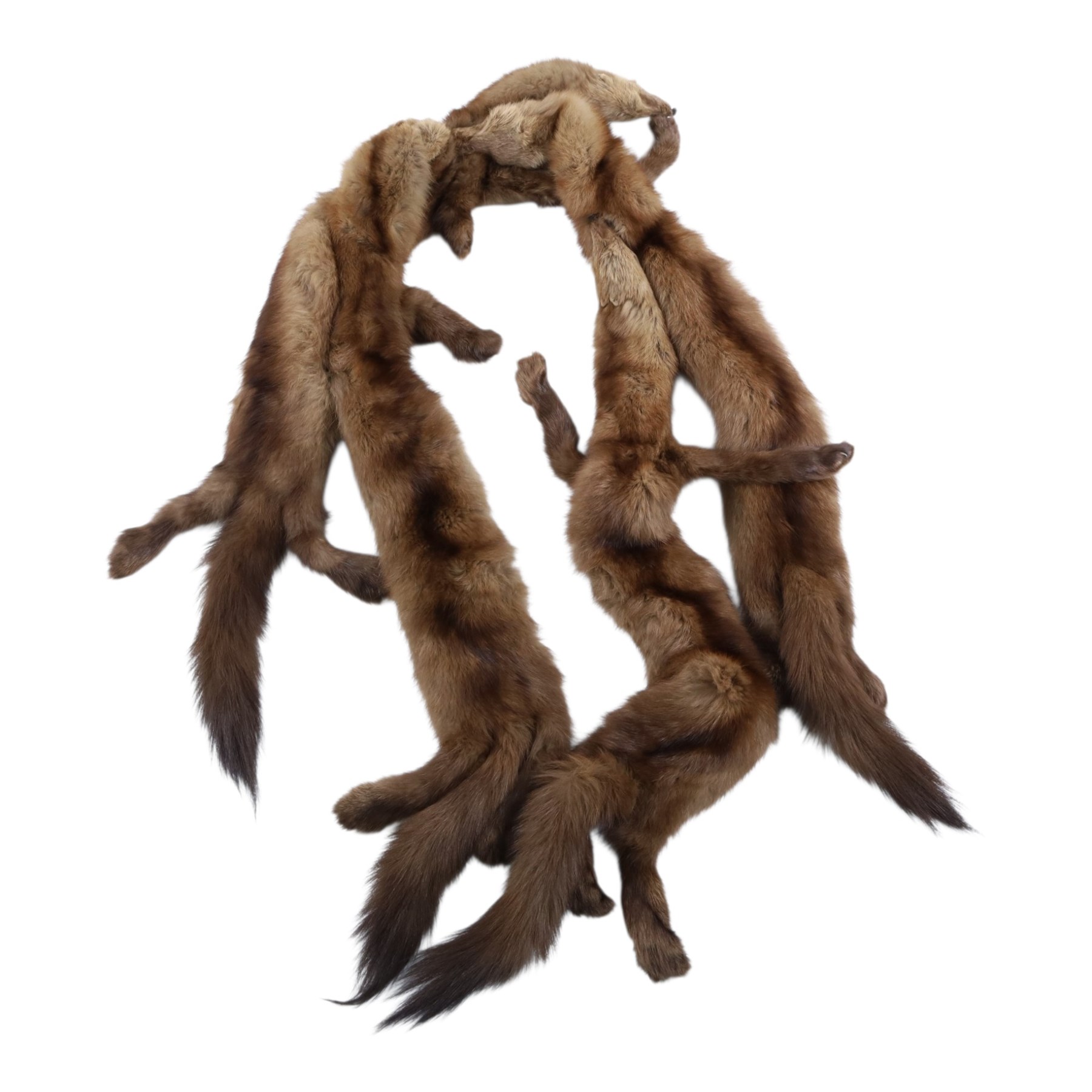 Marshall & Snelgrove three quarter length mink fur coat, together with mink hat, stole, shawl