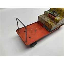 Wells Brimtoy 'Mr. Porter and his Truck' clockwork lithographed tin-plate mechanical toy L30.5cm