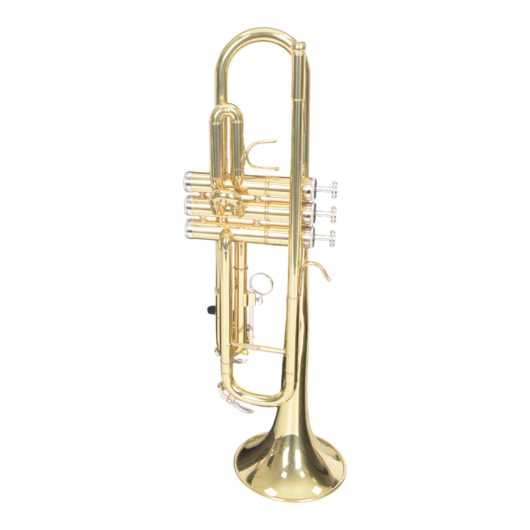 Slade USA trumpet and a banjolin, both cased
