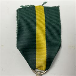 George V Naval Long Service and Good Conduct Medal awarded to K19570 J.L. Honeysett L. Sto. H.M.S. Royal Oak; and George V Territorial Force Efficiency Medal awarded to 312762 Ftr. S/Sjt. D. Newton R.G.A.; both with ribbons (2)