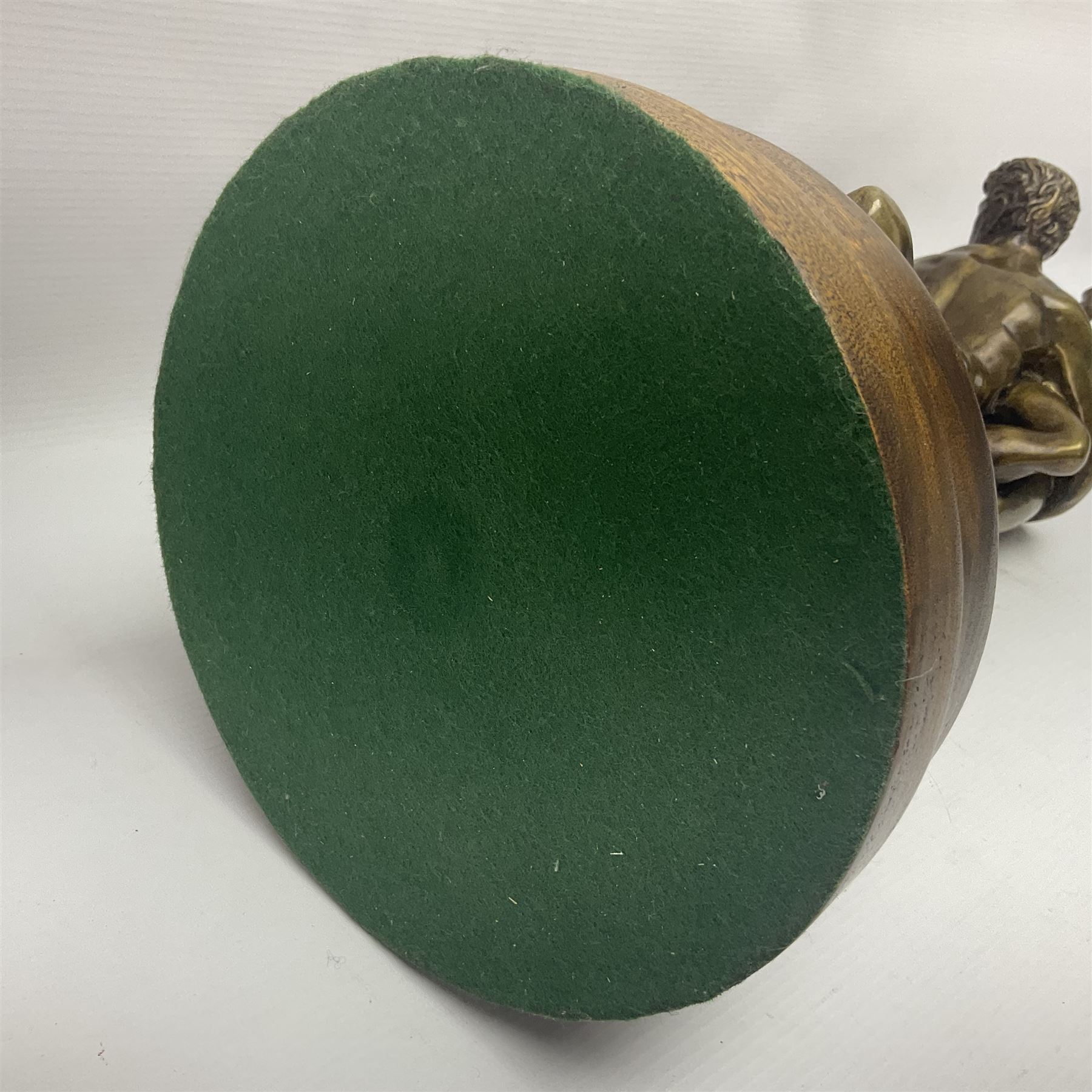 After Giambologna: Abduction of a Sabine Woman, bronze figure, on circular wooden base, H68cm