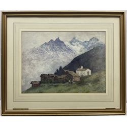 William West (British 1801-1861): 'Findelen' - Zermatt Switzerland, watercolour signed and titled 35cm x 47cm