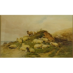  William Henry Dyer (British fl.1890-1930):  Warren Tor Dartmoor, Watercolour signed 33cm x 46cm and Highland Cattle and Sheep, pair 19th/20th century watercolours unsigned 38cm x 48cm (3)  