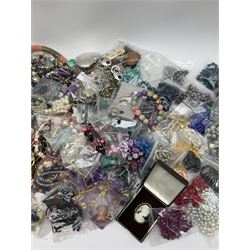 Collection of costume jewellery including bracelets, necklaces, earrings and bracelets. 