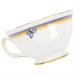 Royal Grafton Butterfly pattern tea and dinner wares for six, 
 comprising dinner plates, teacups and saucers, side plates and dessert plates, designed by The David Linley Co for Mappin & Webb