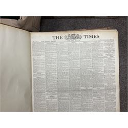 The Times Newspaper; an archive of The Times newspapers bound as four albums, comprising 1936 May & June, 1937 March & April, 1939 July & August 