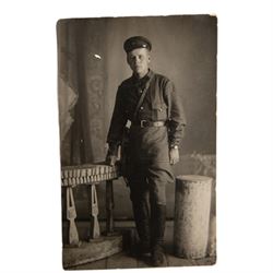 Russian Red Army; eight photographs of soldiers