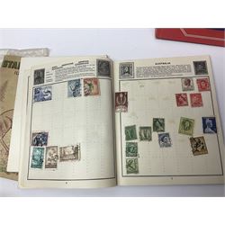 Great British and World stamps, including Queen Elizabeth II issues, first day covers, miniature sheets, Egypt, Finland, France, Greece, Honduras, Hungary, India, Italy, Poland etc, housed in various albums, folders and loose, in one box