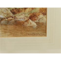 William Henry Mander (British 1850-1922): River Scene, watercolour signed and dated '12, 26cm x 36cm